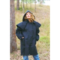 Tříčtvrteční australský kabát s v černé barvě a velikosti 6